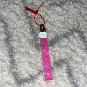 OFF-White dupe pink keychain
